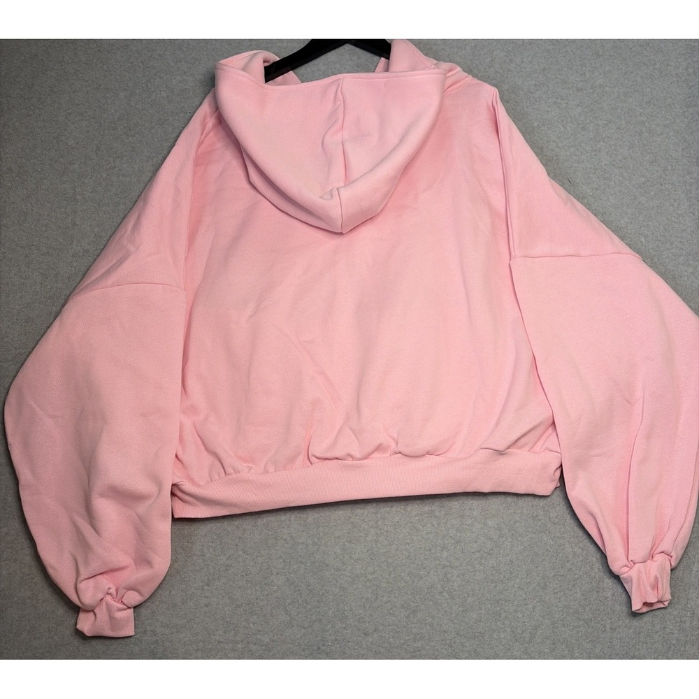 Blogilates Women's Marshmallow Hoodie Oversized Sweatshirt in Pink 3X - Picture 6 of 6